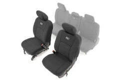 Rough Country Seat Covers, Front Bucket Seats For Ram 1500 09-18/2500 10-18/3500 10-18 - 91028