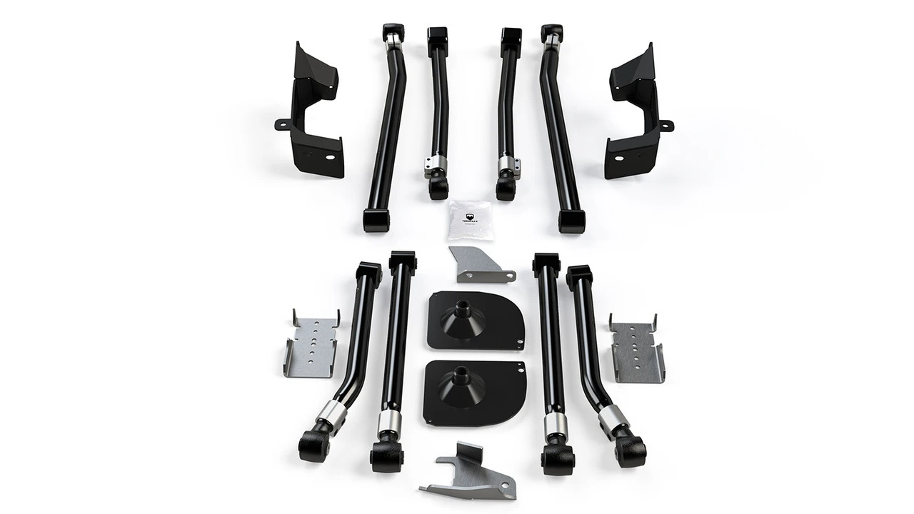 TeraFlex Jeep JK/JKU Alpine Front Long Flexarm & 2 In. Rear Stretch Kit - 1259100 3 TeraFlex Jeep JK/JKU Alpine Front Long Flexarm & 2 In. Rear Stretch Kit - 1259100
