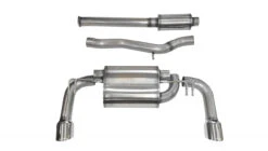 Corsa Performance 3.0in. Cat-Back Sport Dual Rear Exhaust 4.5in. Polished Tips 08-15 Mitsubishi Evolution X Sedan GSR Manual/MR Auto 2.0L - 14858