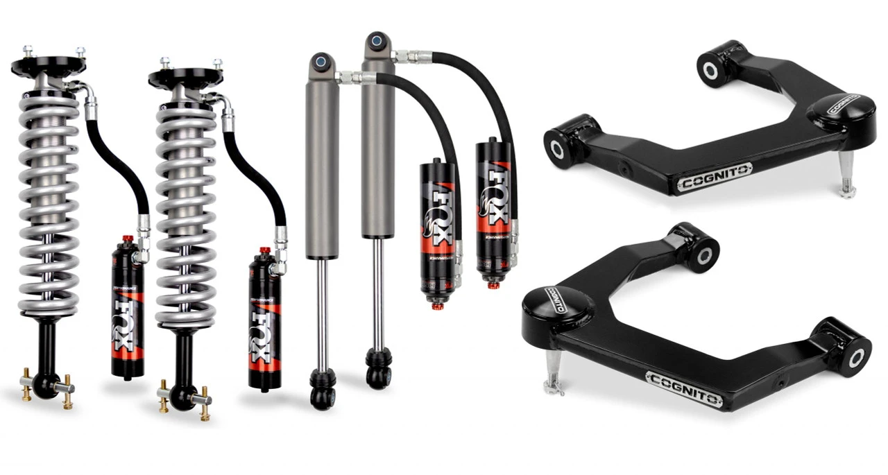 Cognito 3-Inch Elite Leveling Kit With Fox Elite 2.5 Reservoir Shocks For 19-22 Silverado/Sierra 1500 2WD/4WD - 210-P1006 3 Cognito 3-Inch Elite Leveling Kit With Fox Elite 2.5 Reservoir Shocks For 19-22 Silverado/Sierra 1500 2WD/4WD - 210-P1006