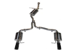 AWE Touring Edition Exhaust For B8 A4 2.0T - Dual Outlet, Diamond Black Tips - 3015-33022