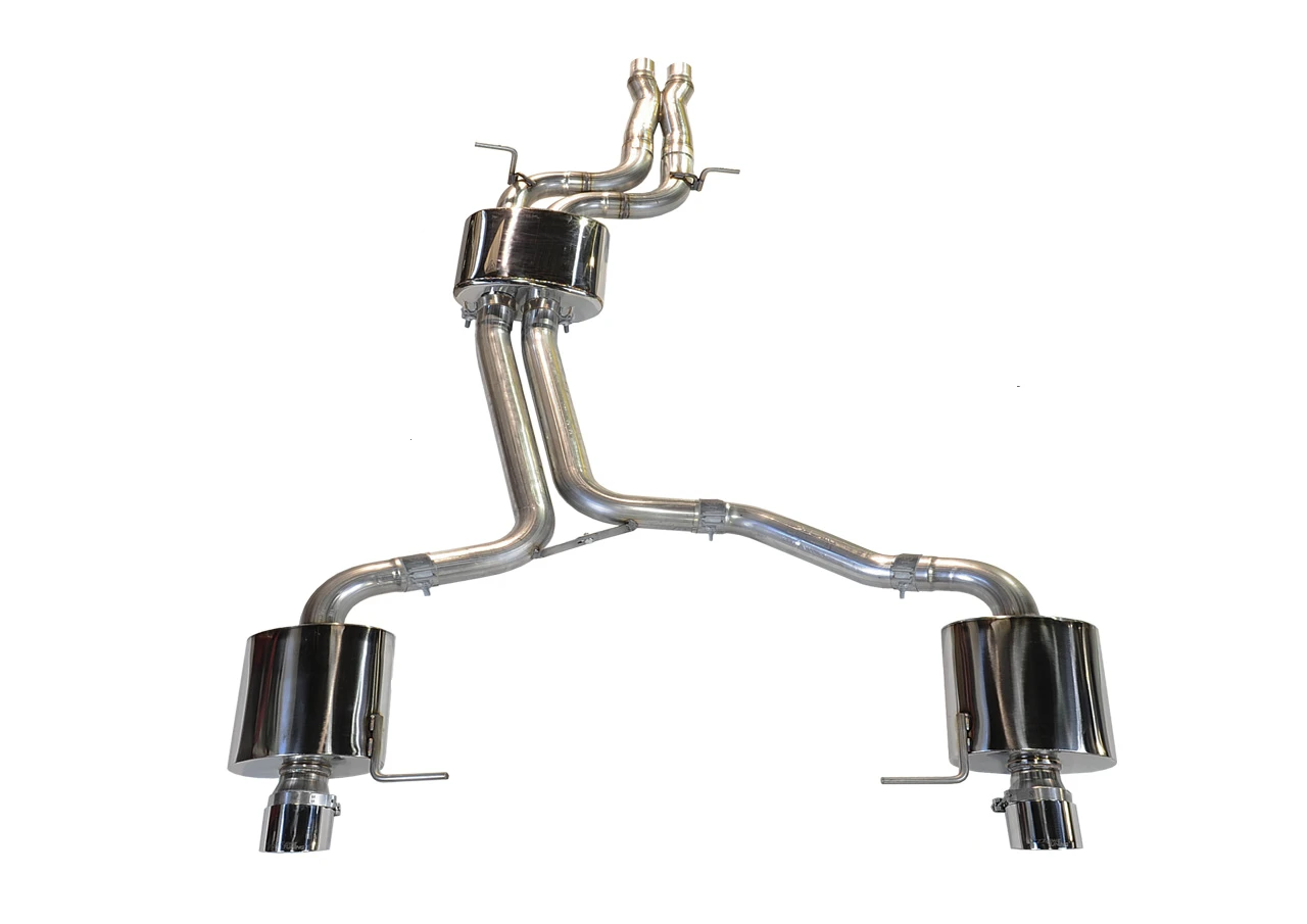 AWE Non-Resonated Exhaust System (Downpipe-Back) For 8R Q5 3.2L - Chrome Silver Tips - 3020-32018 3 AWE Non-Resonated Exhaust System (Downpipe-Back) For 8R Q5 3.2L - Chrome Silver Tips - 3020-32018