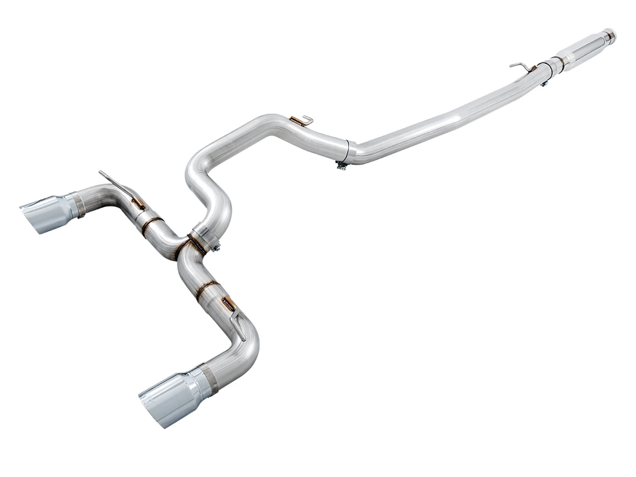 AWE Track Edition Cat-back Exhaust For Ford Focus RS - Chrome Silver Tips - 3020-32030 3 AWE Track Edition Cat-back Exhaust For Ford Focus RS - Chrome Silver Tips - 3020-32030