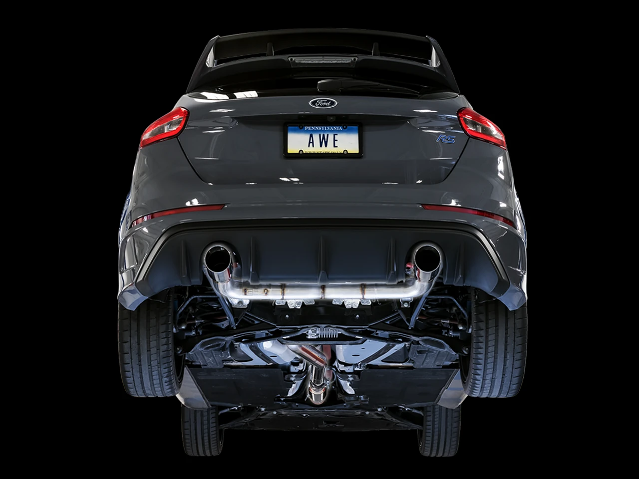 AWE Track Edition Cat-back Exhaust For Ford Focus RS - Chrome Silver Tips - 3020-32030 5 AWE Track Edition Cat-back Exhaust For Ford Focus RS - Chrome Silver Tips - 3020-32030 - Image 3