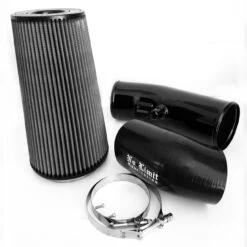 No Limit Fabrication Cold Air Intake Powder Coat Aluminum, Black, Dry ProDryS Air Filter Stage 2 For 11-16 Ford Super Duty 6.7L Powerstroke - 67CAIBD