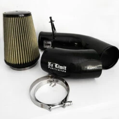 No Limit Fabrication Cold Air Intake Powder Coat Aluminum, Black, Oiled Pro Guard 7 Air Filter For 17-19 Ford Super Duty 6.7L Powerstroke - 67CAIBP17