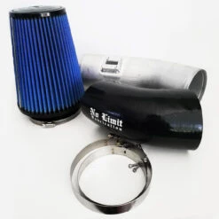 No Limit Fabrication Cold Air Intake Raw Aluminum, Oiled Pro5R Air Filter Stage 1 For 11-16 Ford Super Duty 6.7L Powerstroke - 67CAIRO1