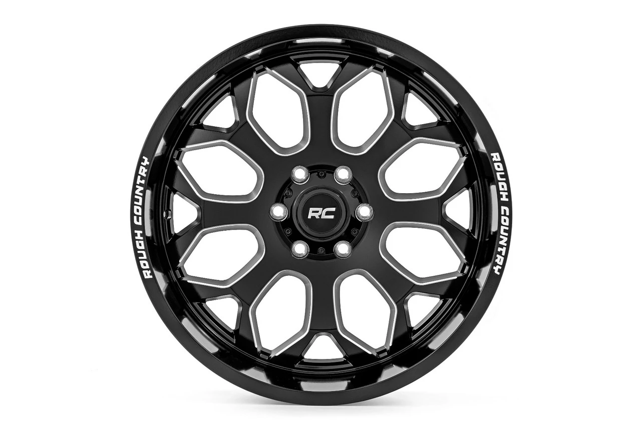 Rough Country 96 Series Wheel, One-Piece, Gloss Black, 20x10, 8x170, -19mm - 96201011 5 Rough Country 96 Series Wheel, One-Piece, Gloss Black, 20x10, 8x170, -19mm - 96201011 - Image 3