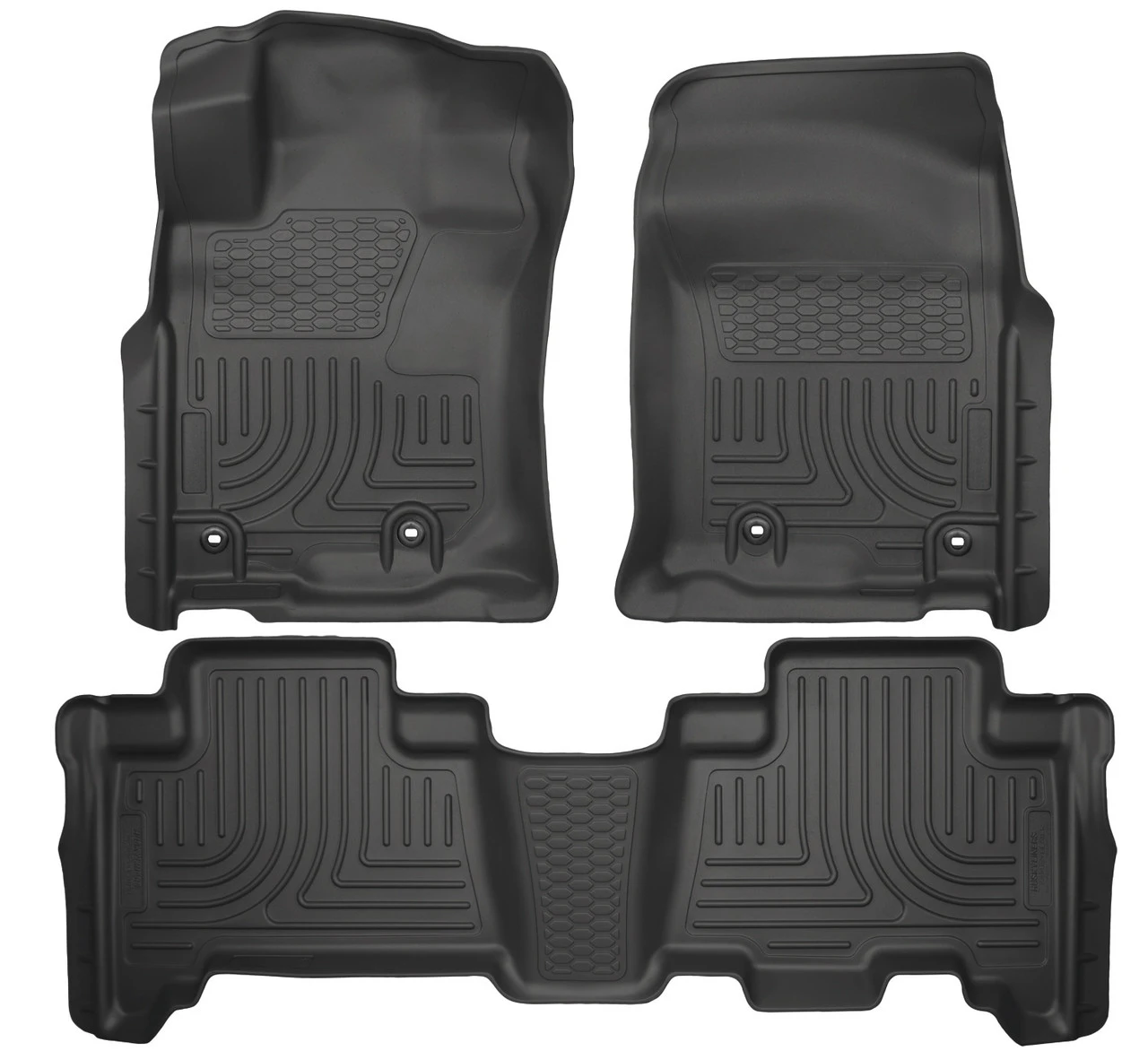 Husky Liners Front & 2nd Row GX460/4Runner (Footwell Coverage) WeatherBeater Black - 99571 3 Husky Liners Front & 2nd Row GX460/4Runner (Footwell Coverage) WeatherBeater Black - 99571