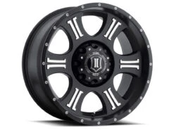 ICON Alloys Shield Black W/ Machined Logos - 20x9 | 5x150 | 16 ET | 5.625" BS - 1020905556MB
