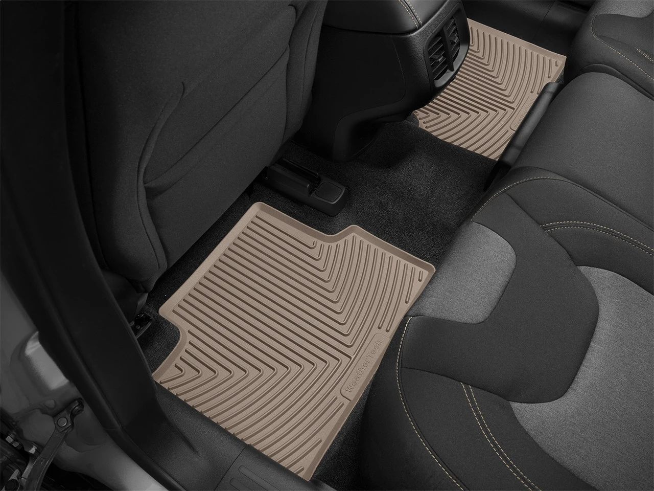 Weathertech All Weather Floor Mats, Wrangler JK, Tan Wrangler JK - W317TN 4 Weathertech All Weather Floor Mats, Wrangler JK, Tan Wrangler JK - W317TN - Image 2