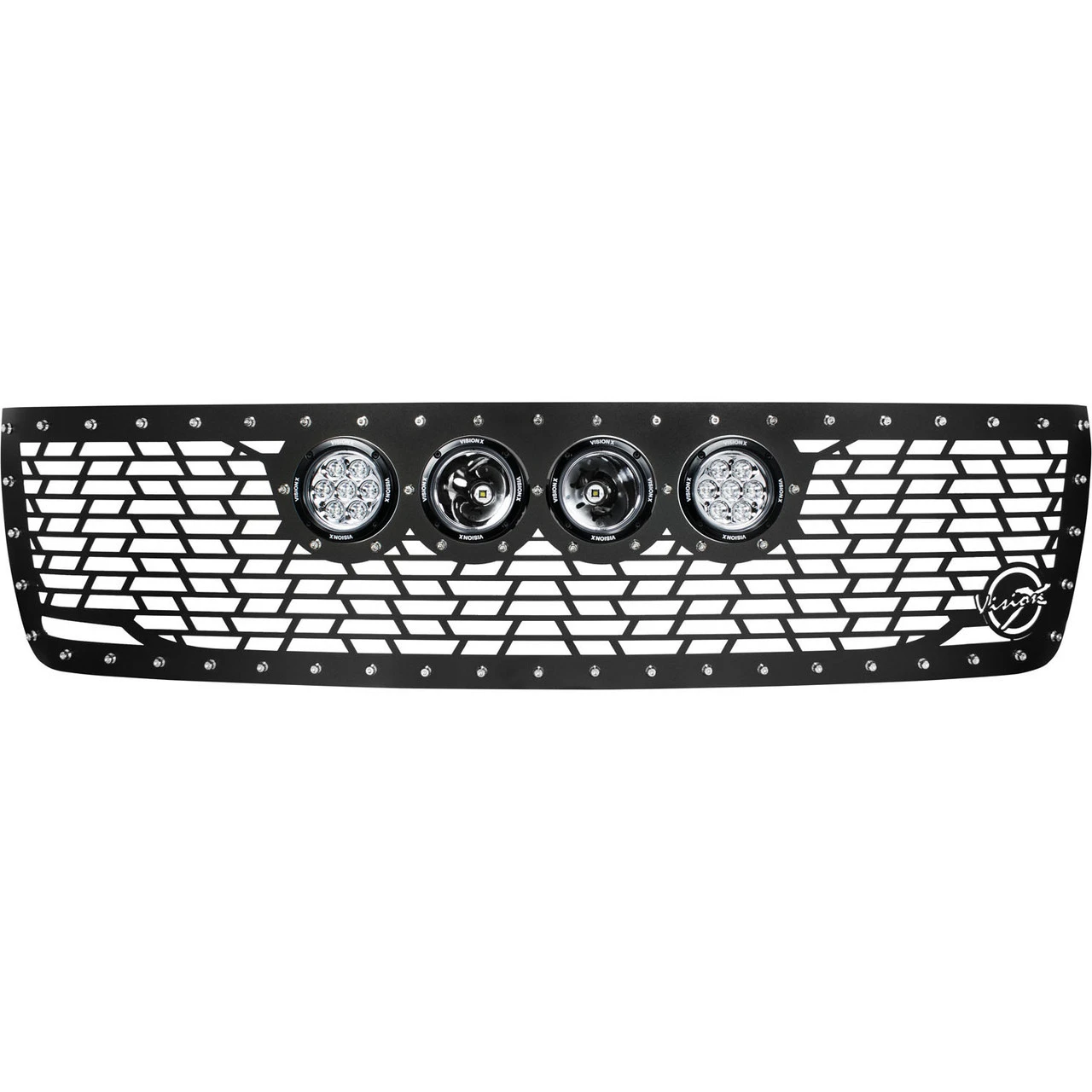 Vision X Lighting 11-14 Chevy Silverado 2500/3500 Cannon CG2 Style Grille With 4 CG2 4.5" (2 Optic CG2-CP) - 5162114 3 Vision X Lighting 11-14 Chevy Silverado 2500/3500 Cannon CG2 Style Grille With 4 CG2 4.5" (2 Optic CG2-CP) - 5162114