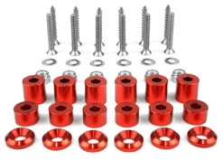 BuiltRight Tech Plate 42pc. Mounting Hardware (Red) -Auto Parts Store builtright 201022 tech panel hardware red 43348.1677002376