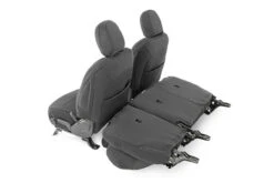 Rough Country Seat Covers, Front/Rear W/ Armrest For Jeep Wrangler JL 18-23 - 91012 -Auto Parts Store cover 5 65558.1684561153