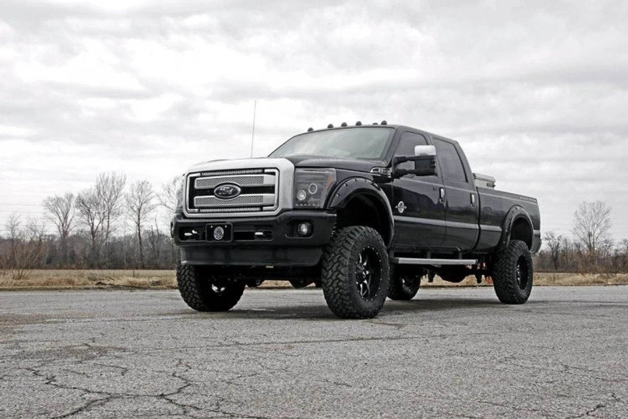 Rough Country LED Light Kit, Grill Mount, Black, 30 In., Single Row, W/ White DRL For Ford F-250/350 Super Duty 14-18 - 70530BLDRL 8 Rough Country LED Light Kit, Grill Mount, Black, 30 In., Single Row, W/ White DRL For Ford F-250/350 Super Duty 14-18 - 70530BLDRL - Image 6