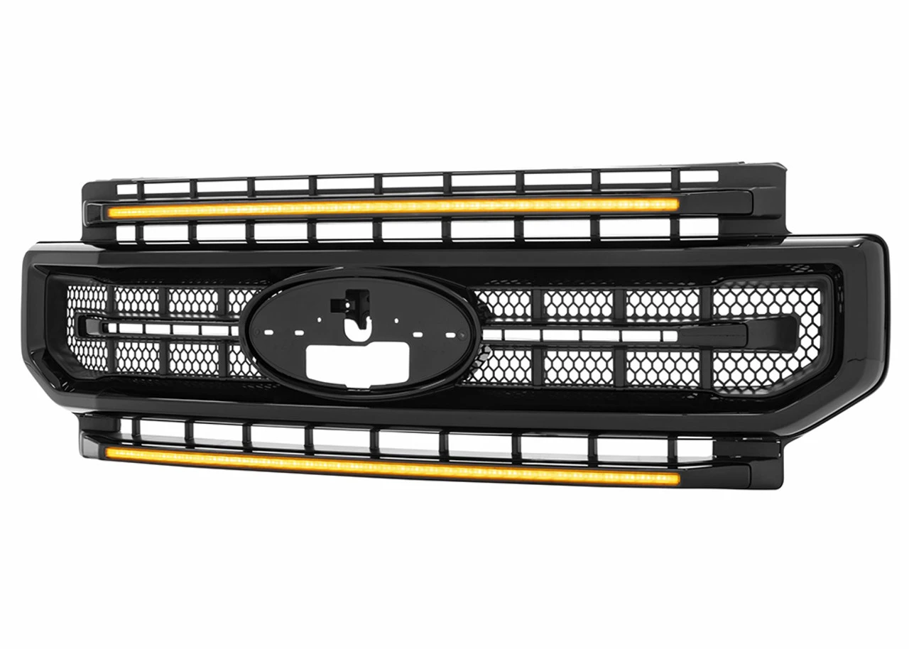 Morimoto XBG LED Grille: 20-22 Super Duty (Amber DRL / Paintable-Black) - XBG11 10 Morimoto XBG LED Grille: 20-22 Super Duty (Amber DRL / Paintable-Black) - XBG11 - Image 8