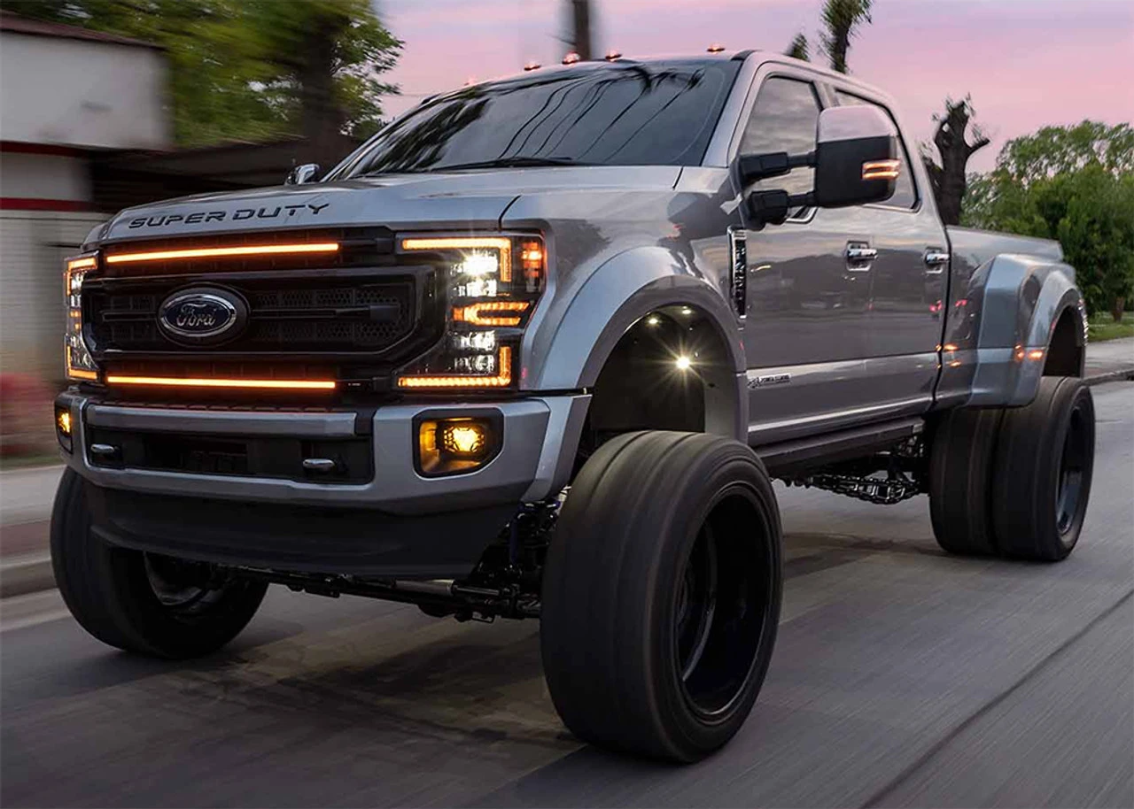 Morimoto XBG LED Grille: 20-22 Super Duty (Amber DRL / Paintable-Black) - XBG11 4 Morimoto XBG LED Grille: 20-22 Super Duty (Amber DRL / Paintable-Black) - XBG11 - Image 2