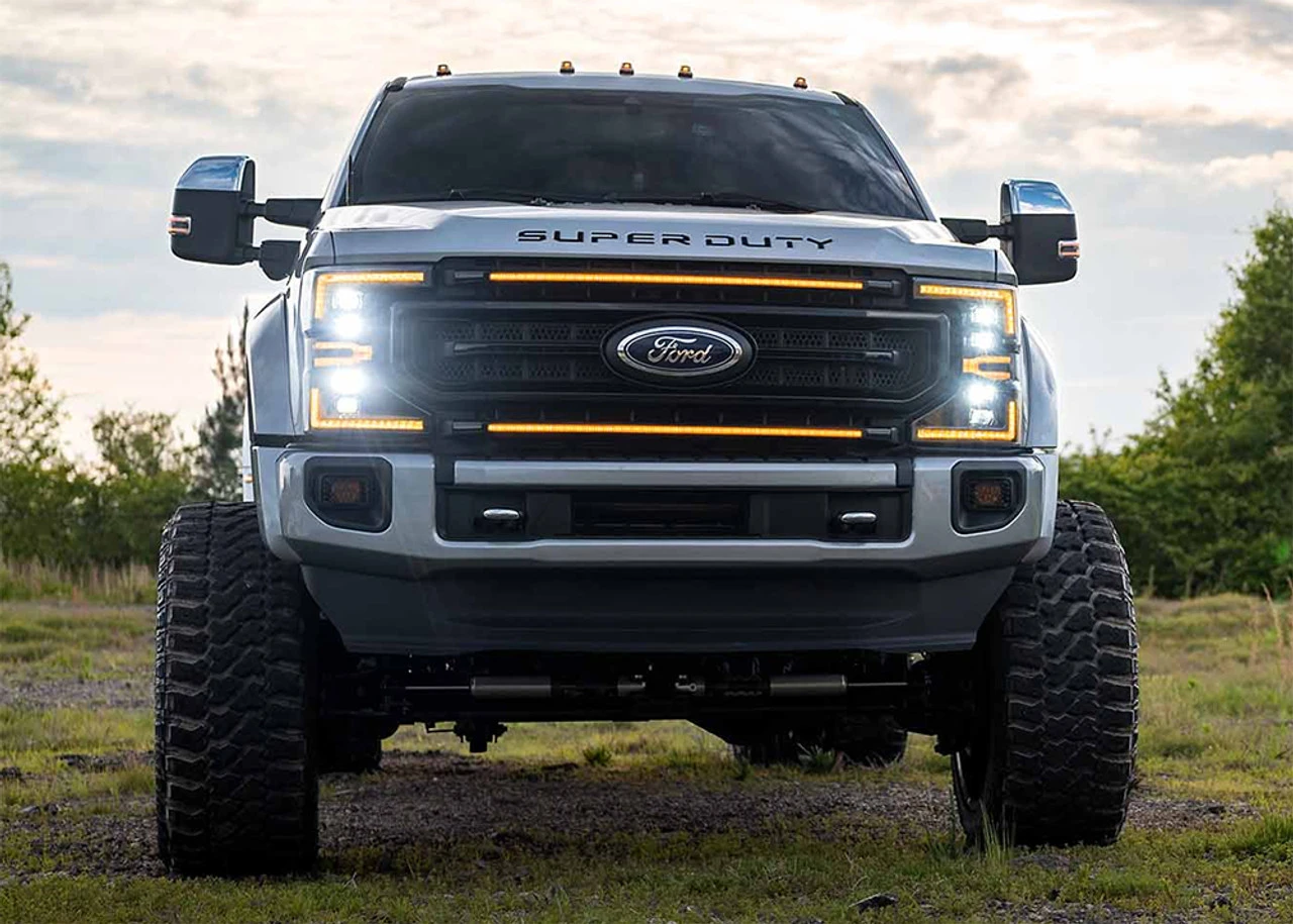 Morimoto XBG LED Grille: 20-22 Super Duty (Amber DRL / Paintable-Black) - XBG11 6 Morimoto XBG LED Grille: 20-22 Super Duty (Amber DRL / Paintable-Black) - XBG11 - Image 4