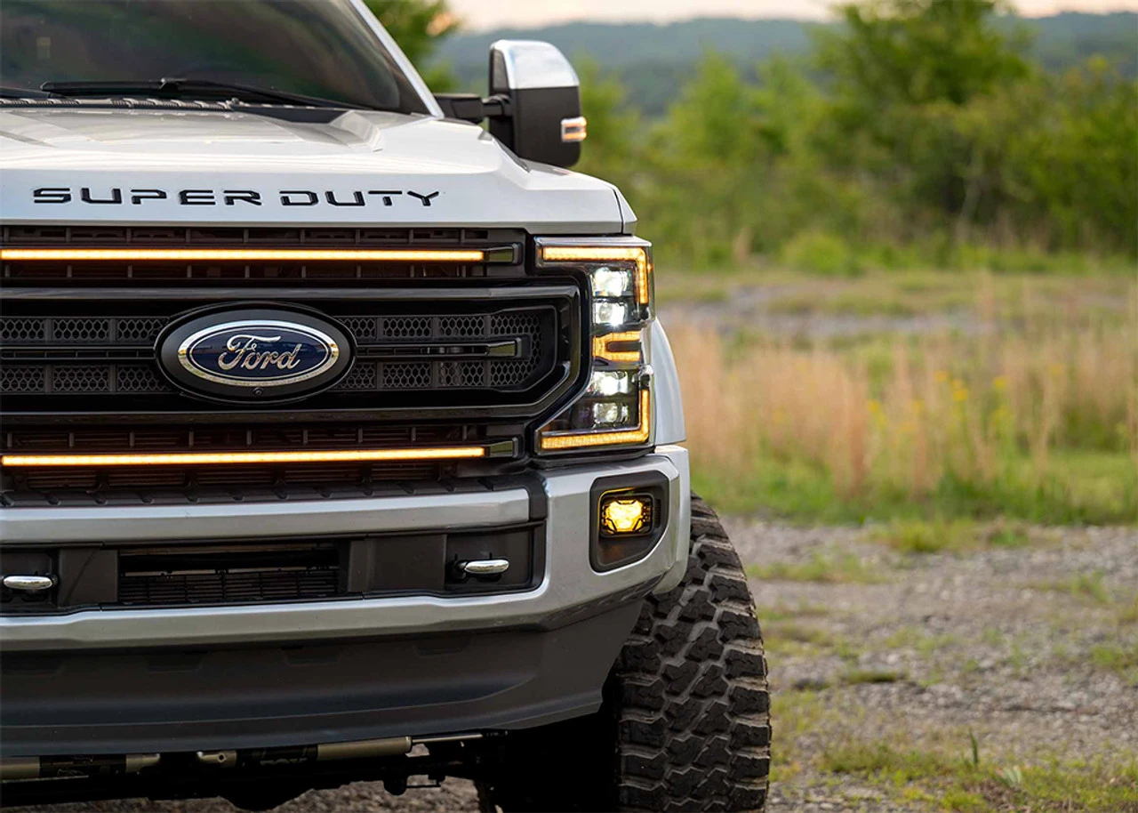 Morimoto XBG LED Grille: 20-22 Super Duty (Amber DRL / Paintable-Black) - XBG11 7 Morimoto XBG LED Grille: 20-22 Super Duty (Amber DRL / Paintable-Black) - XBG11 - Image 5