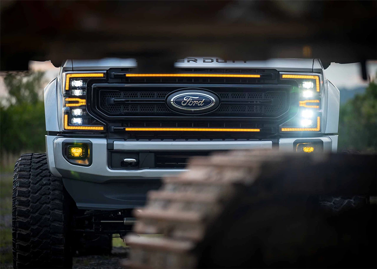 Morimoto XBG LED Grille: 20-22 Super Duty (Amber DRL / Paintable-Black) - XBG11 8 Morimoto XBG LED Grille: 20-22 Super Duty (Amber DRL / Paintable-Black) - XBG11 - Image 6