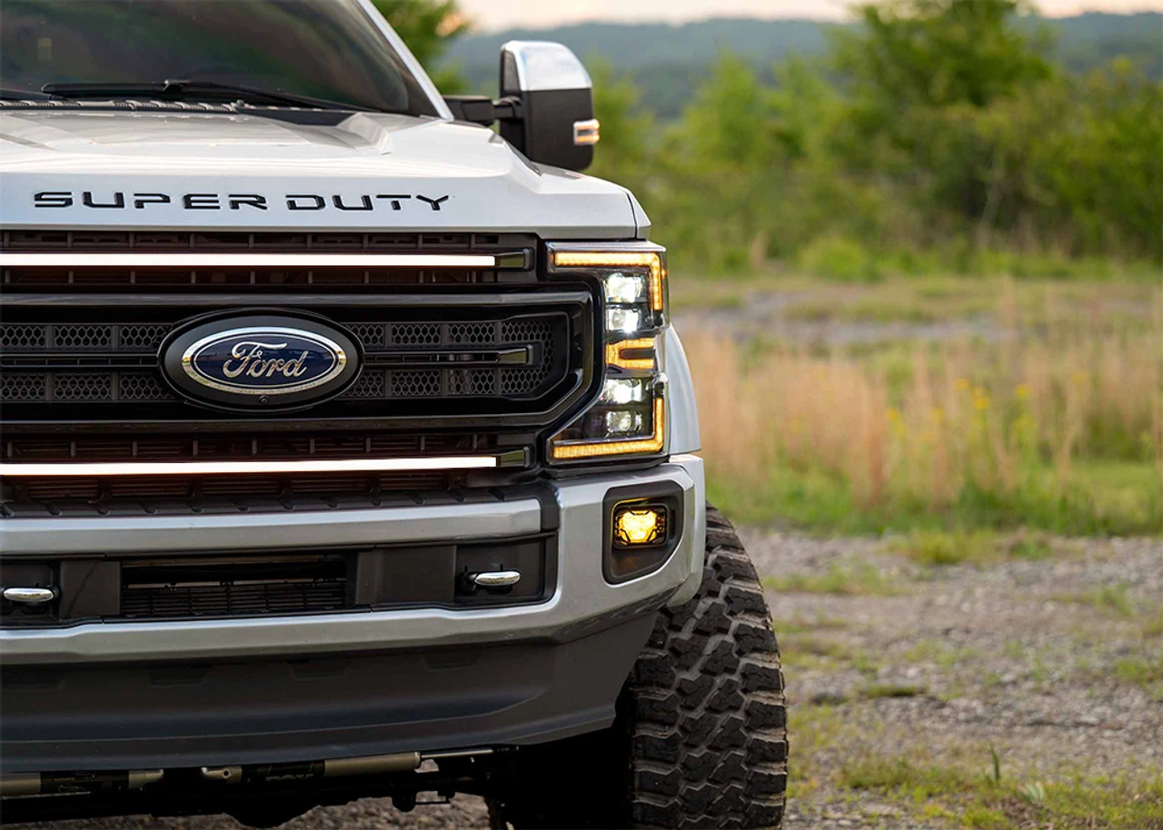 Morimoto XBG LED Grille: 20-22 Super Duty (White DRL / Paintable-Black) - XBG10 4 Morimoto XBG LED Grille: 20-22 Super Duty (White DRL / Paintable-Black) - XBG10 - Image 2