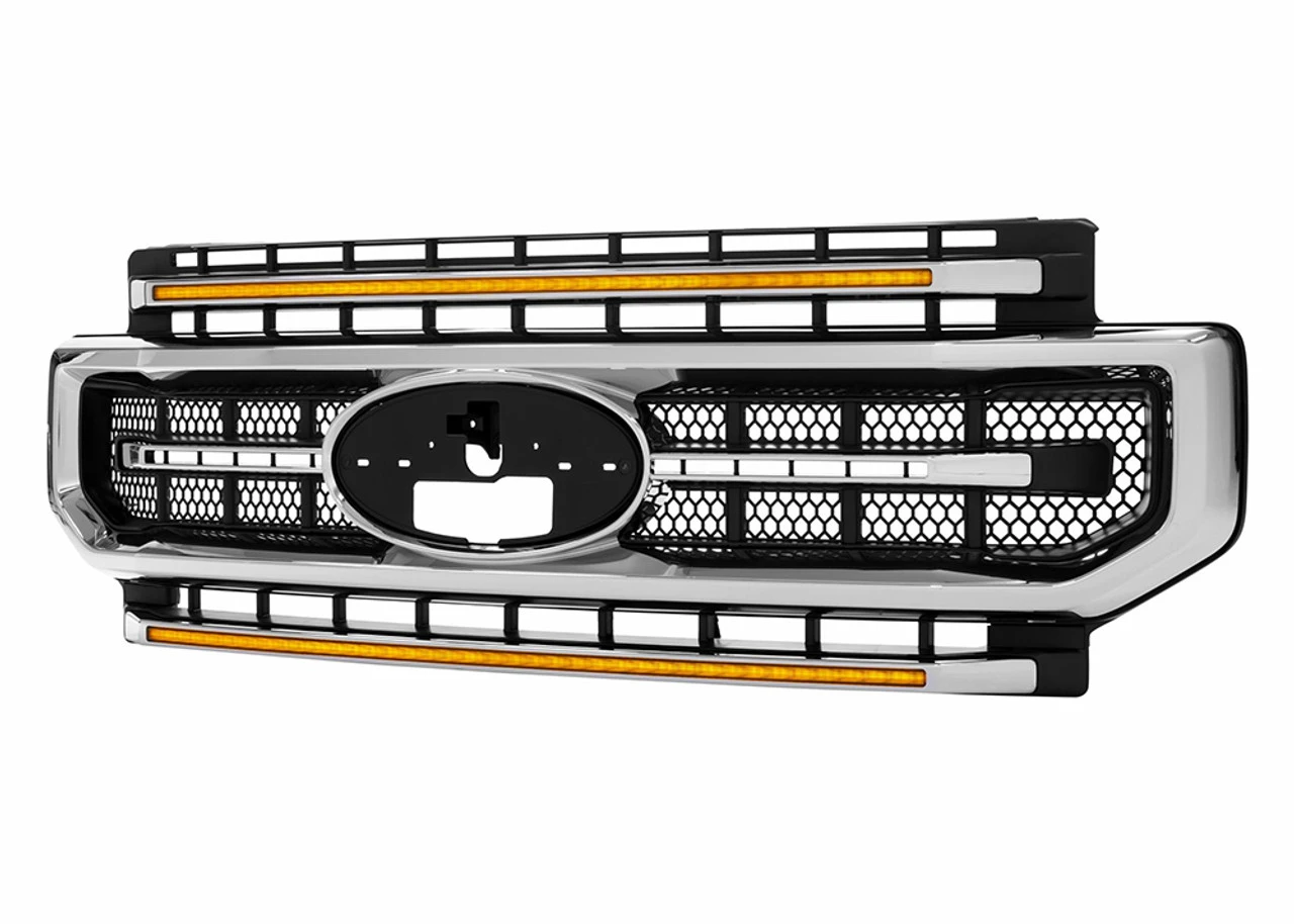 Morimoto XBG LED Grille: 20-22 Super Duty (Amber DRL / Chrome) - XBG13 10 Morimoto XBG LED Grille: 20-22 Super Duty (Amber DRL / Chrome) - XBG13 - Image 8