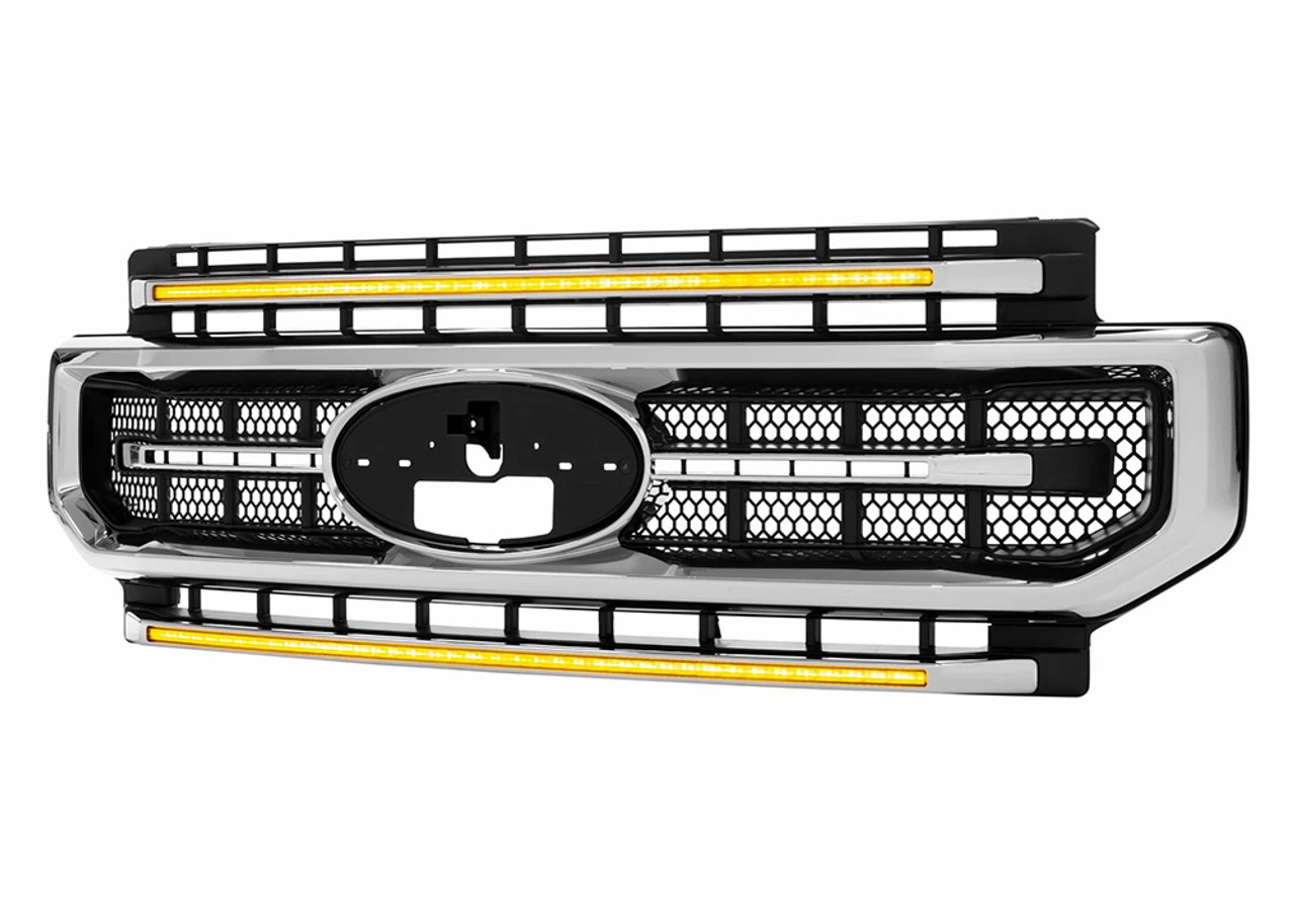 Morimoto XBG LED Grille: 20-22 Super Duty (Amber DRL / Chrome) - XBG13 11 Morimoto XBG LED Grille: 20-22 Super Duty (Amber DRL / Chrome) - XBG13 - Image 9