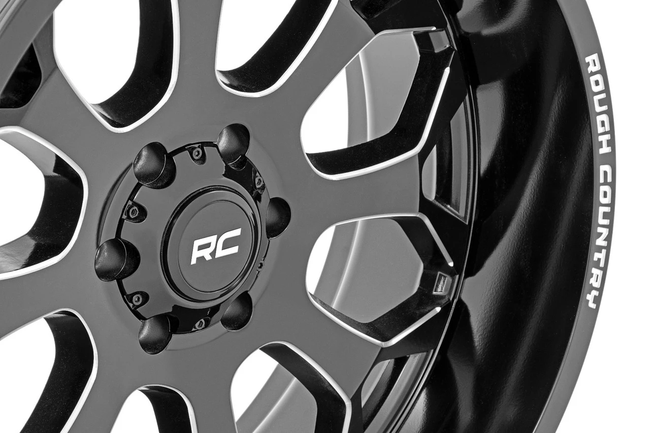 Rough Country 96 Series Wheel, One-Piece, Gloss Black, 20x10, 8x170, -19mm - 96201011 7 Rough Country 96 Series Wheel, One-Piece, Gloss Black, 20x10, 8x170, -19mm - 96201011 - Image 5