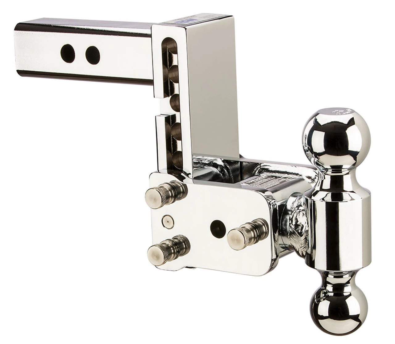 B & W Hitches Tow And Stow Dual Ball 2" Adj Ball Mount 5" Drop/5-1/2" Rise, Chrome - TS10037C 3 B & W Hitches Tow And Stow Dual Ball 2" Adj Ball Mount 5" Drop/5-1/2" Rise, Chrome - TS10037C