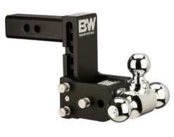 B & W Hitches 8" Blk T&S, Tri-Ball-Boxed - TS10048B